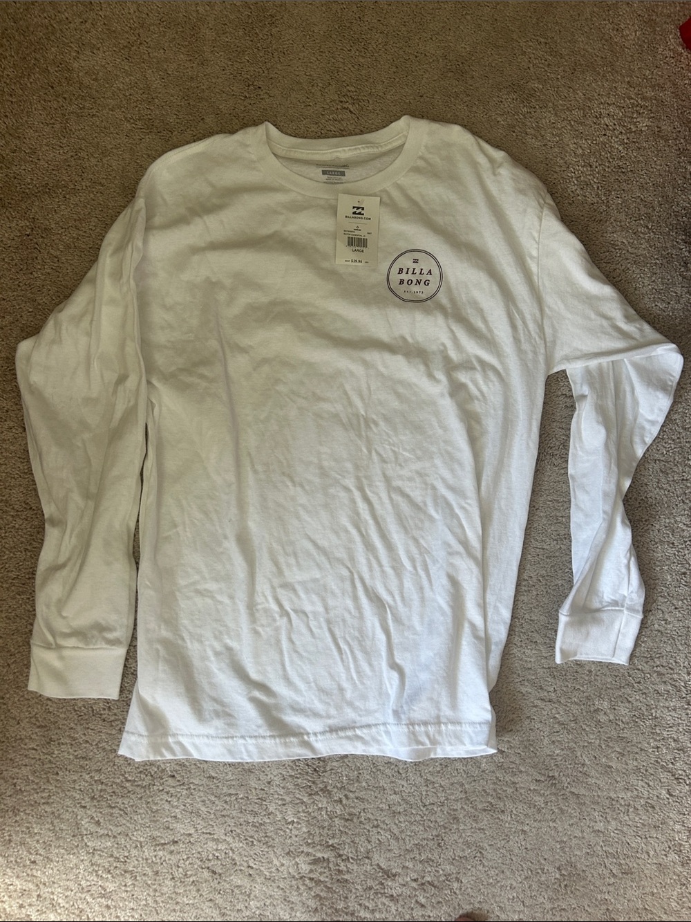 Billabong Long Sleeve Crew Tee - White